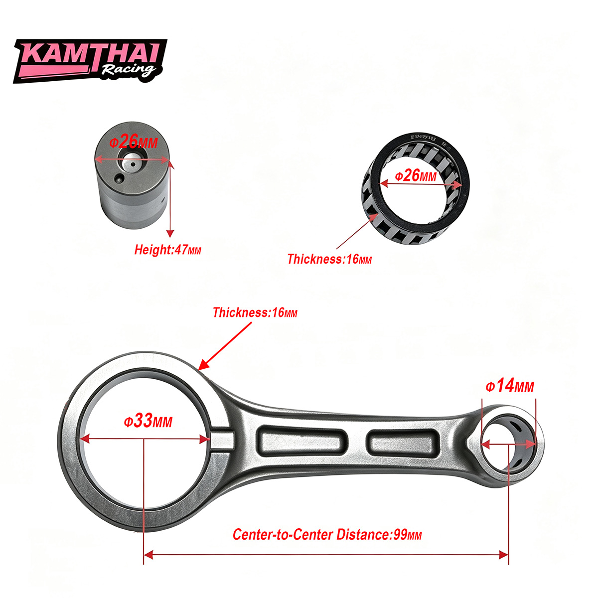 KAMTHAI CNC Machined Connectin - Motorcycle Crankshaft review and price
